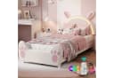 FUROKOY Polsterbett Kinderbett Hasenform 90x200 cm LED-Licht Bild 2