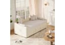 FUROKOY Schlafsofa Beige Samt mit Ausziehmechanismus Bild 4