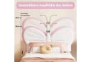 ADWOLT Polsterbett Schmetterlingsform Rosa Samt mit LED-Licht Bild 3