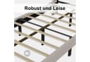ADWOLT Polsterbett Beige Leinenstoff mit Kopfteil Bild 5