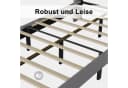 ADWOLT Polsterbett Grau Leinenstoff mit Kopfteil Bild 5