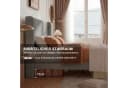ADWOLT Polsterbett Grau Leinenstoff Doppelbett mit Kopfteil Bild 3