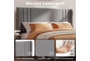 ADWOLT Polsterbett Grau Leinenstoff Doppelbett mit Kopfteil Bild 4