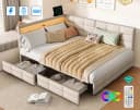 ADWOLT Schlafsofa Daybett mit LED-Licht und USB-Anschluss Bild 2