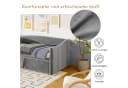 zebery Schlafsofa Polsterbett Daybett Grau Samtstoff Bild 3