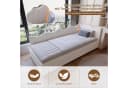 zebery Schlafsofa Daybett mit Bettkasten und LED-Beleuchtung Weiß Samt Bild 3