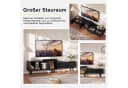 BELUPAI TV-Schrank Lowboard Schwarz mit Bambusflechtung Bild 1