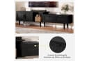 BELUPAI TV-Schrank Lowboard Schwarz mit Bambusflechtung Bild 3