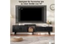 BELUPAI TV-Schrank Lowboard Schwarz mit Bambusflechtung Bild 4