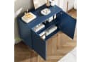 zebery Sideboard Kommode Blau mit Metallbeinen Bild 5