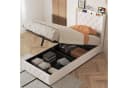 zebery Stauraumbett Polsterbett Beige mit LED, USB & Bettkasten Bild 2