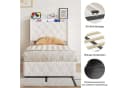zebery Stauraumbett Polsterbett Beige mit LED, USB & Bettkasten Bild 5