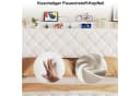 zebery Polsterbett 140x200 mit Bettkasten, LED & USB Beige Samt Bild 5