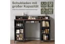 zebery Schminktisch mit 9 Schubladen und Stahlgestell Schwarz Bild 4
