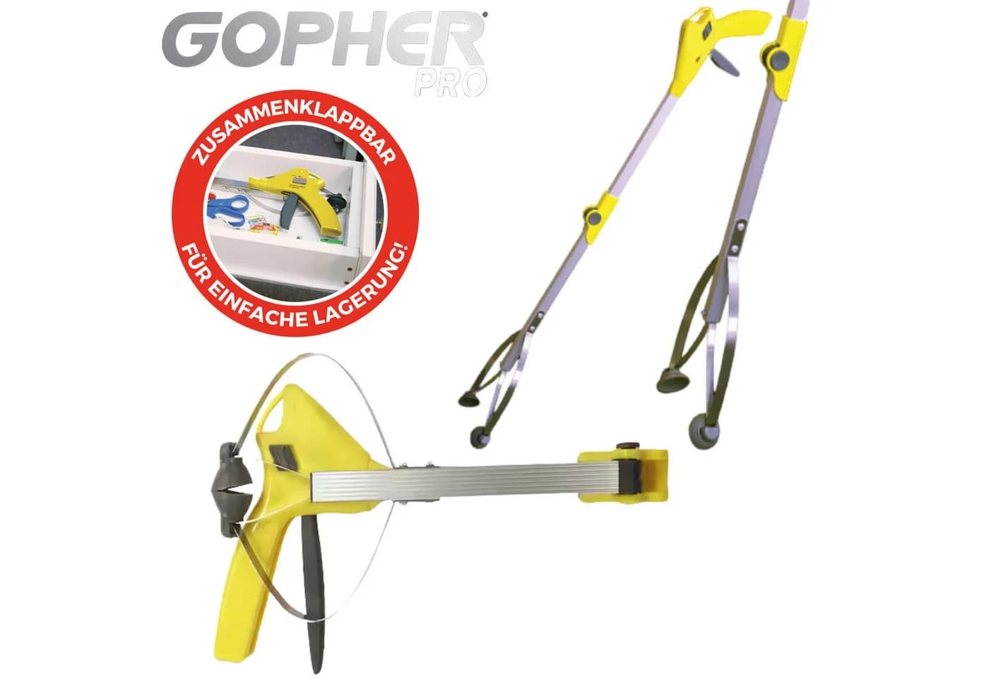 Venteo Greifzange GOPHER PINCE GREIFARM 90 cm mit Saugnäpfen - Bild 3