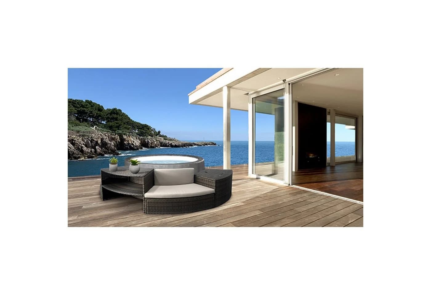 NetSpa Vita Premium Whirlpool halbstarr rund für 6 Personen - Bild 3