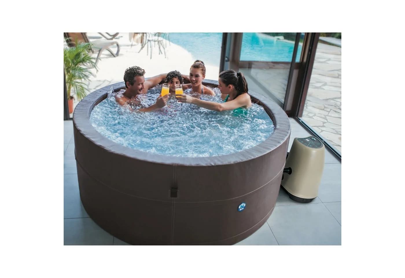 NetSpa Vita Premium Whirlpool halbstarr rund für 6 Personen - Bild 4