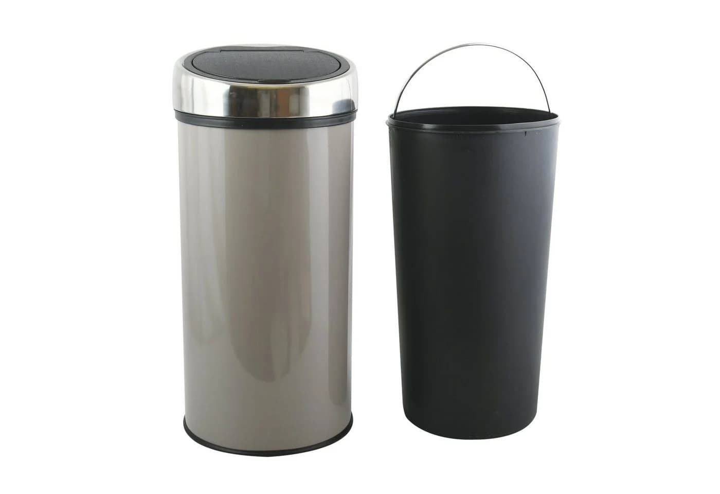 MSV Mülleimer mit Touch-Automatik Edelstahl 30L Taupe - Bild 5