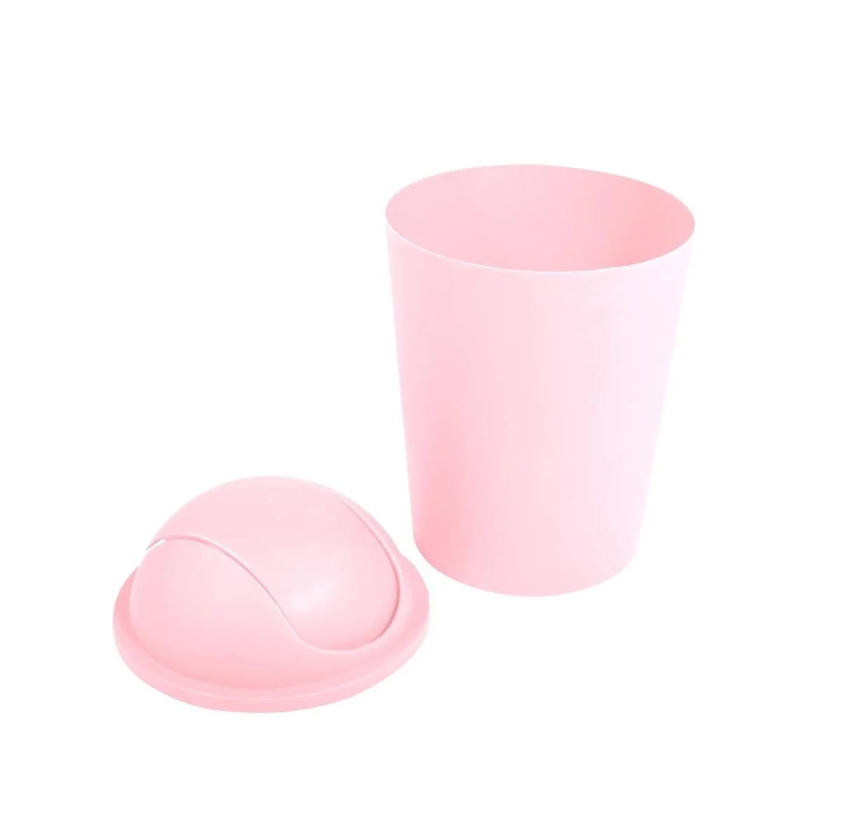MSV Schwingdeckeleimer 5,5 Liter Kunststoff Pastellrosa