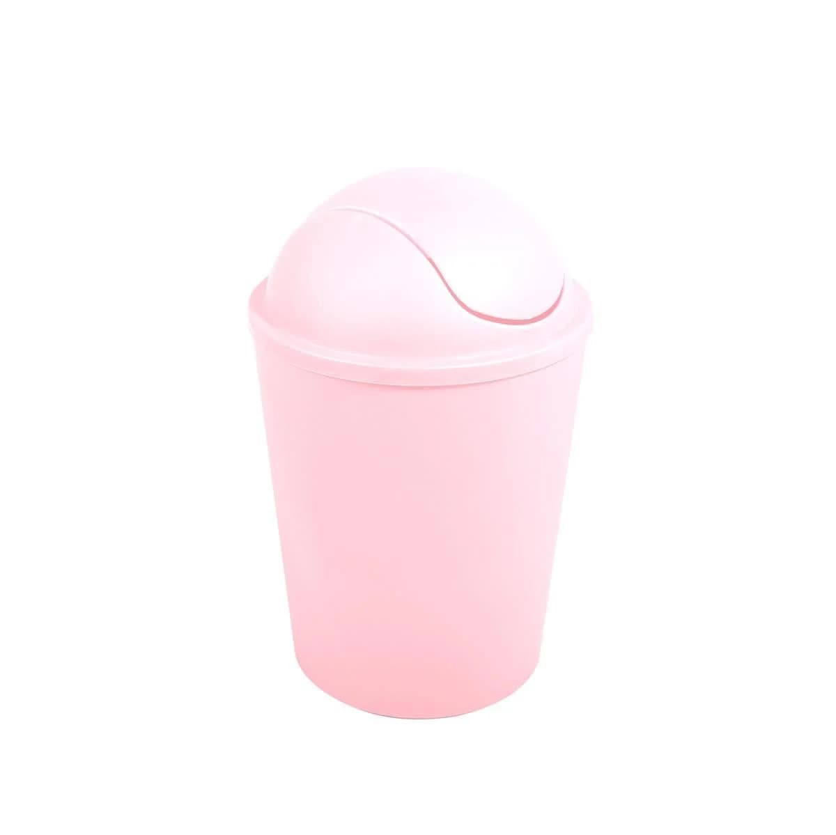 MSV Schwingdeckeleimer 5,5 Liter Kunststoff Pastellrosa - Bild 2