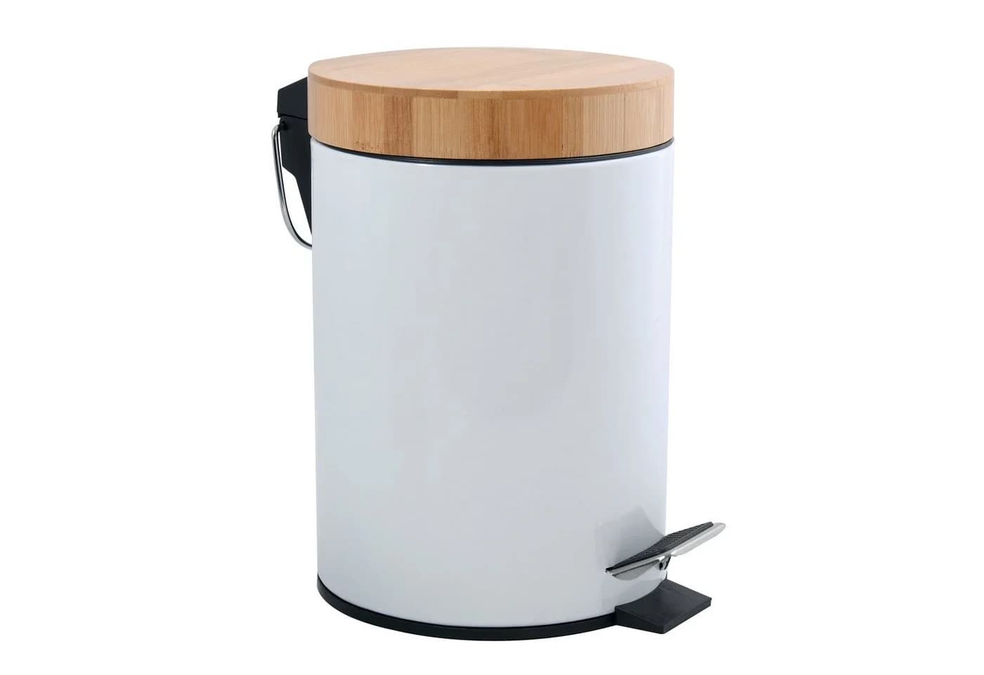 MSV Kosmetikeimer AZA Edelstahl Treteimer mit Softclose & Bambusdeckel 3L - Bild 2
