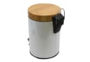 MSV Kosmetikeimer AZA Edelstahl Treteimer mit Softclose & Bambusdeckel 3L Bild 4