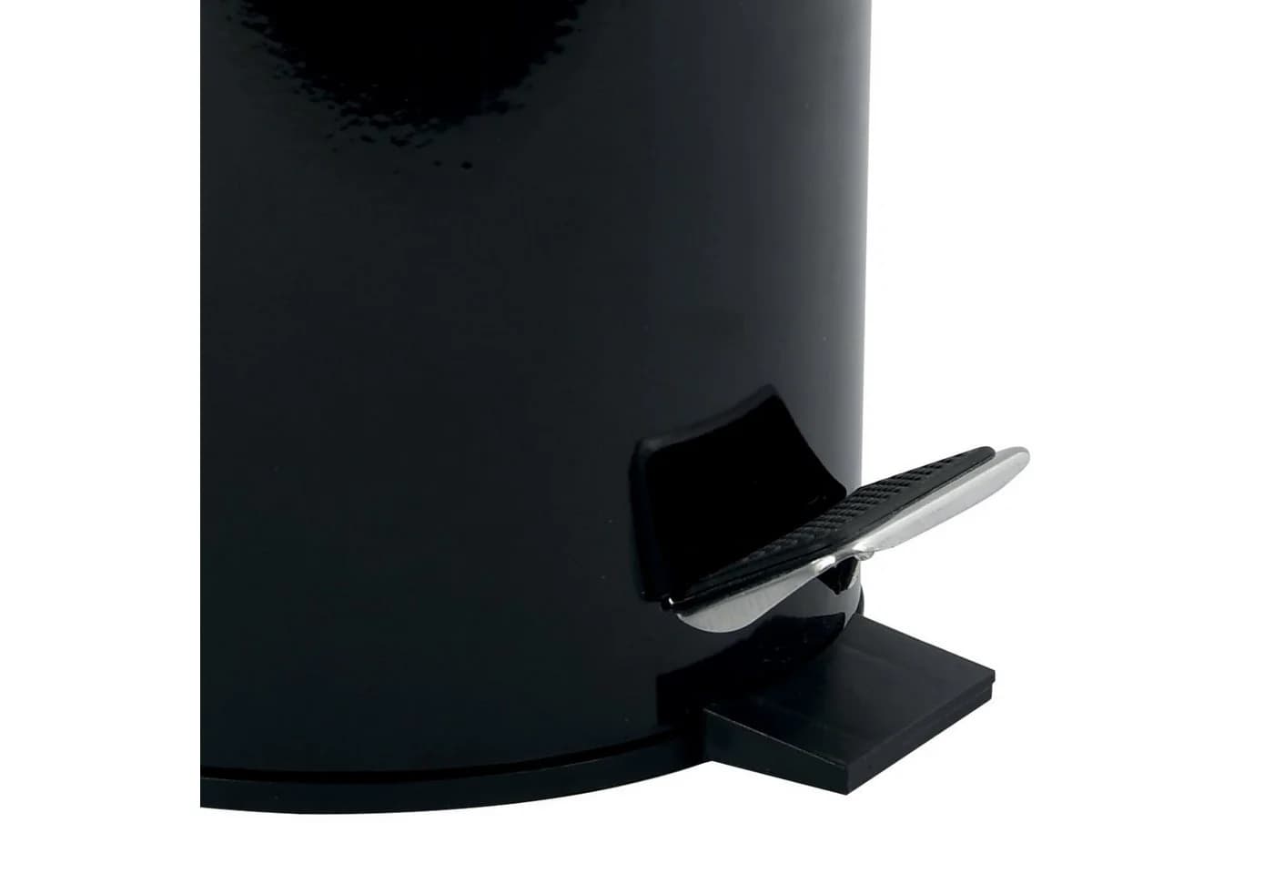 MSV Kosmetikeimer AZA Edelstahl Treteimer Bambus Softclose 3L Schwarz - Bild 3