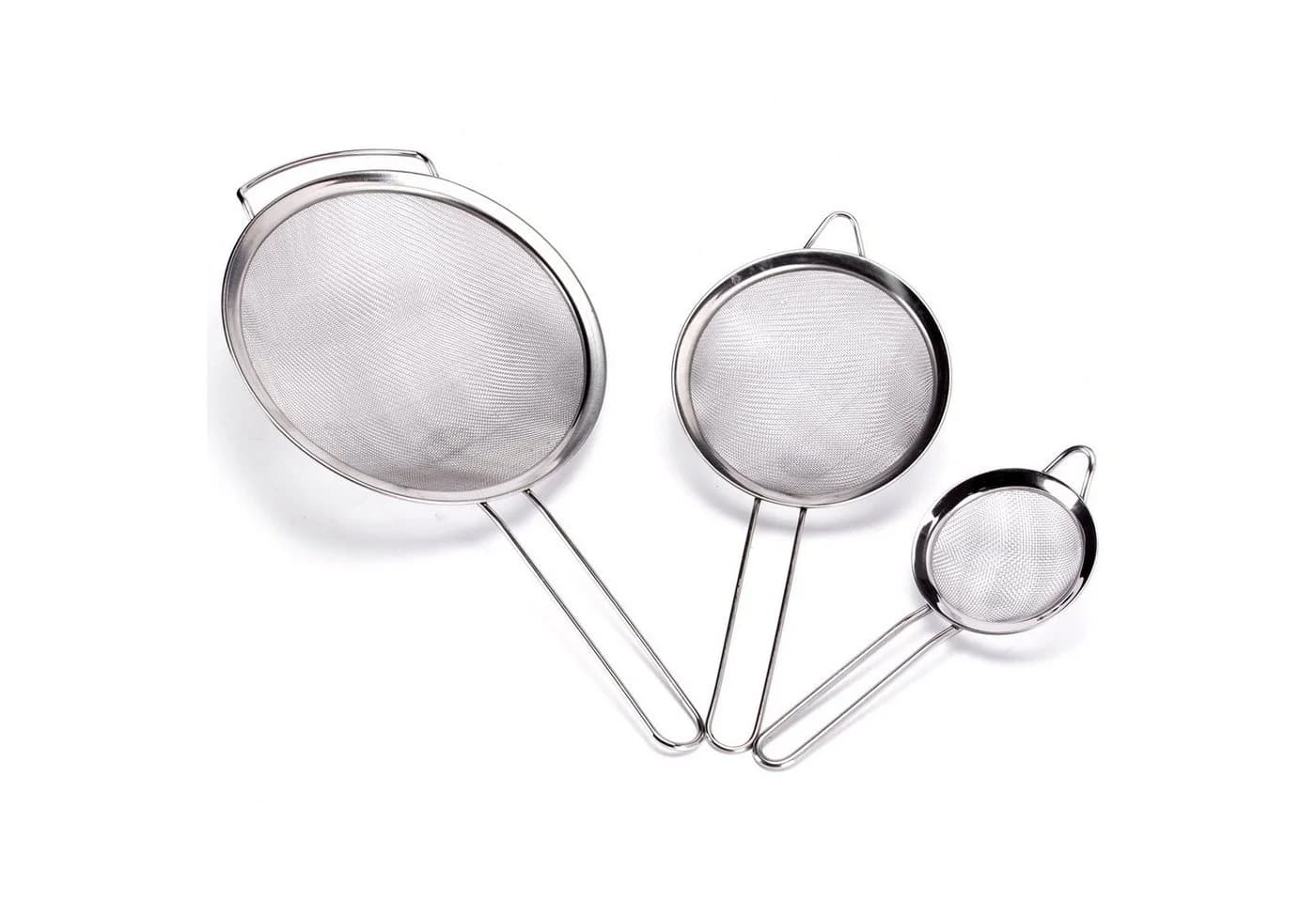 MSV Küchensieb 3-tlg. Edelstahl Inox Set Silber