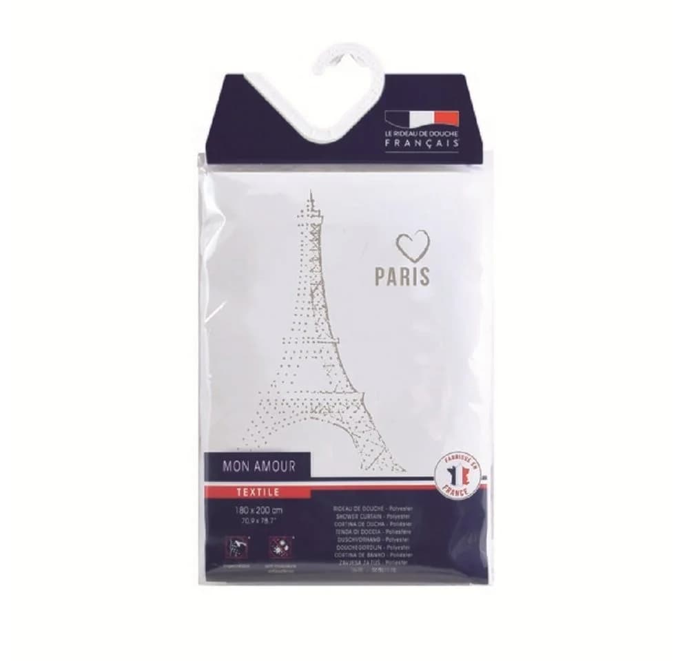 MSV Duschvorhang PARIS MON AMOUR Polyester Anti-Schimmel - Bild 3