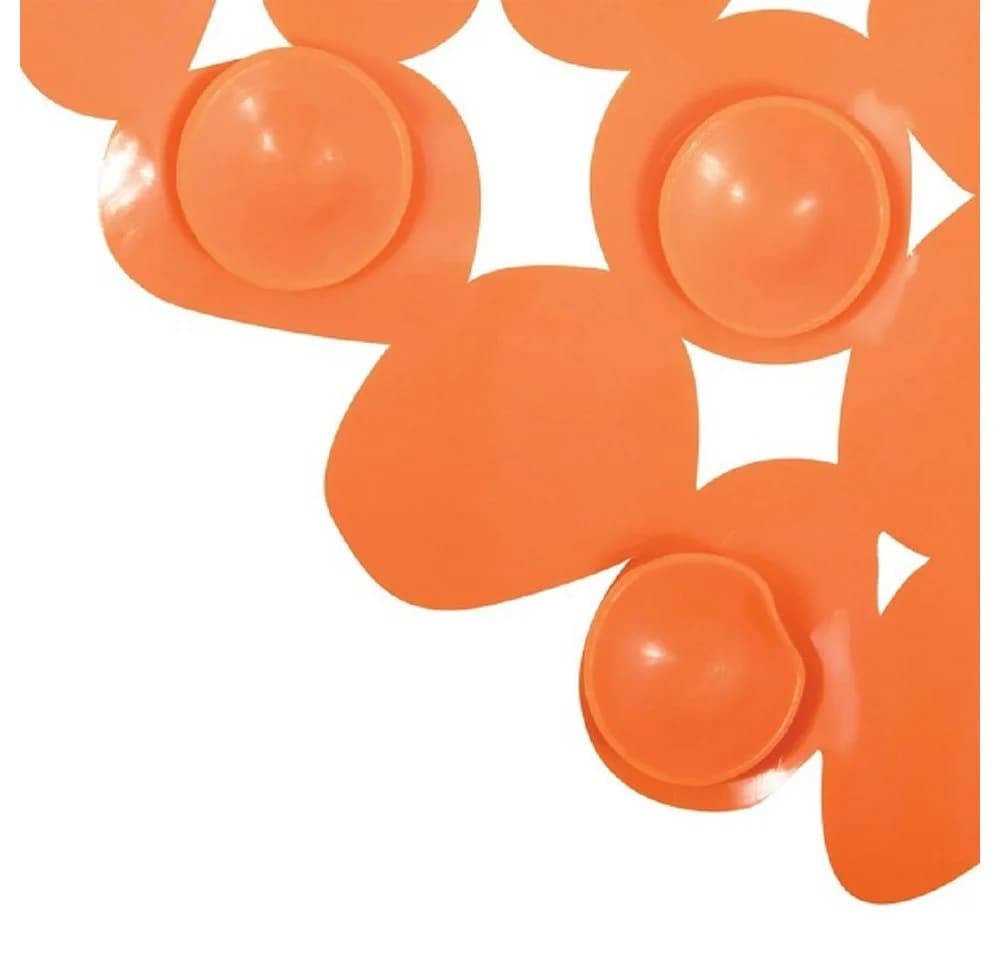 MSV Duschmatte KIESELSTEIN Orange PVC Rutschfest