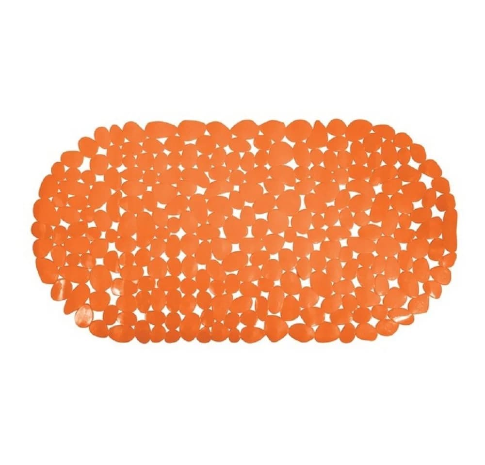 MSV Duschmatte KIESELSTEIN Orange PVC Rutschfest - Bild 2