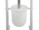 MSV Toilettenpapierhalter WC Standgarnitur 2in1 Weiß Bild 3