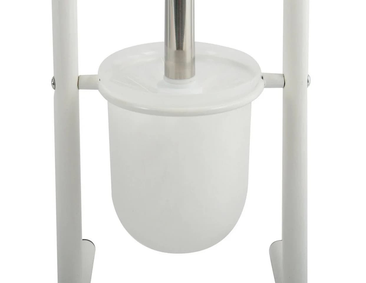 MSV Toilettenpapierhalter WC Standgarnitur 2in1 Weiß - Bild 3