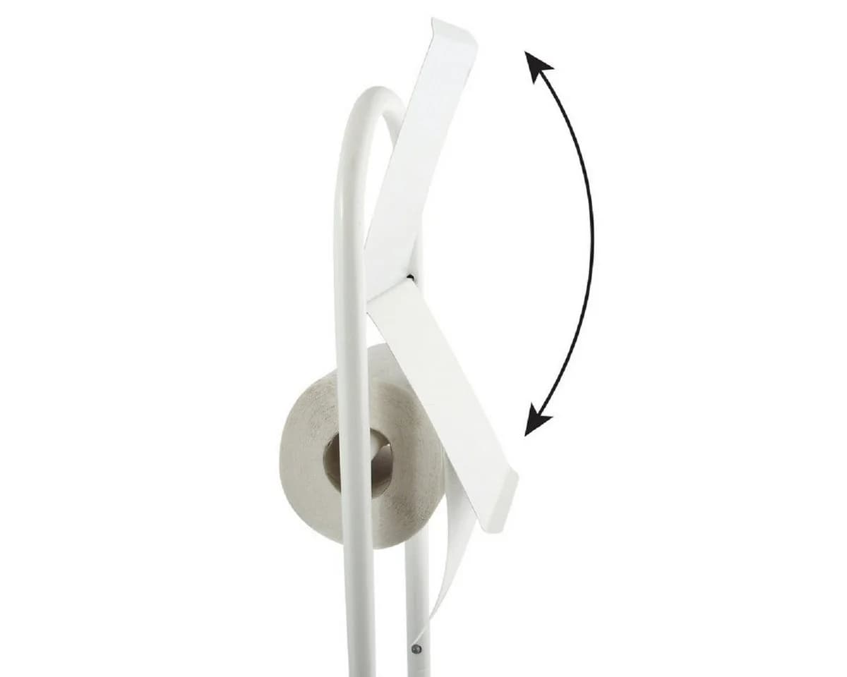 MSV Toilettenpapierhalter WC Standgarnitur 2in1 Weiß - Bild 4