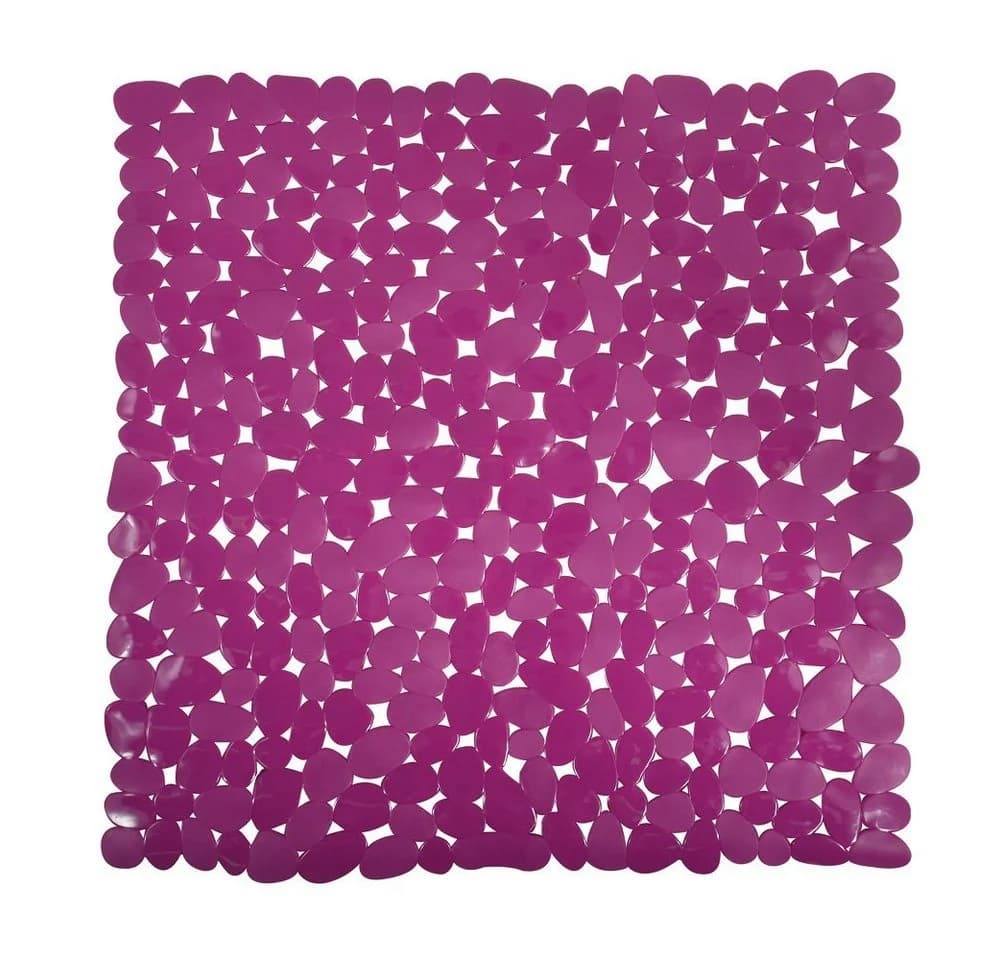 MSV Duschmatte KIESELSTEIN Violett mit Saugnäpfen rutschfest PVC - Bild 2