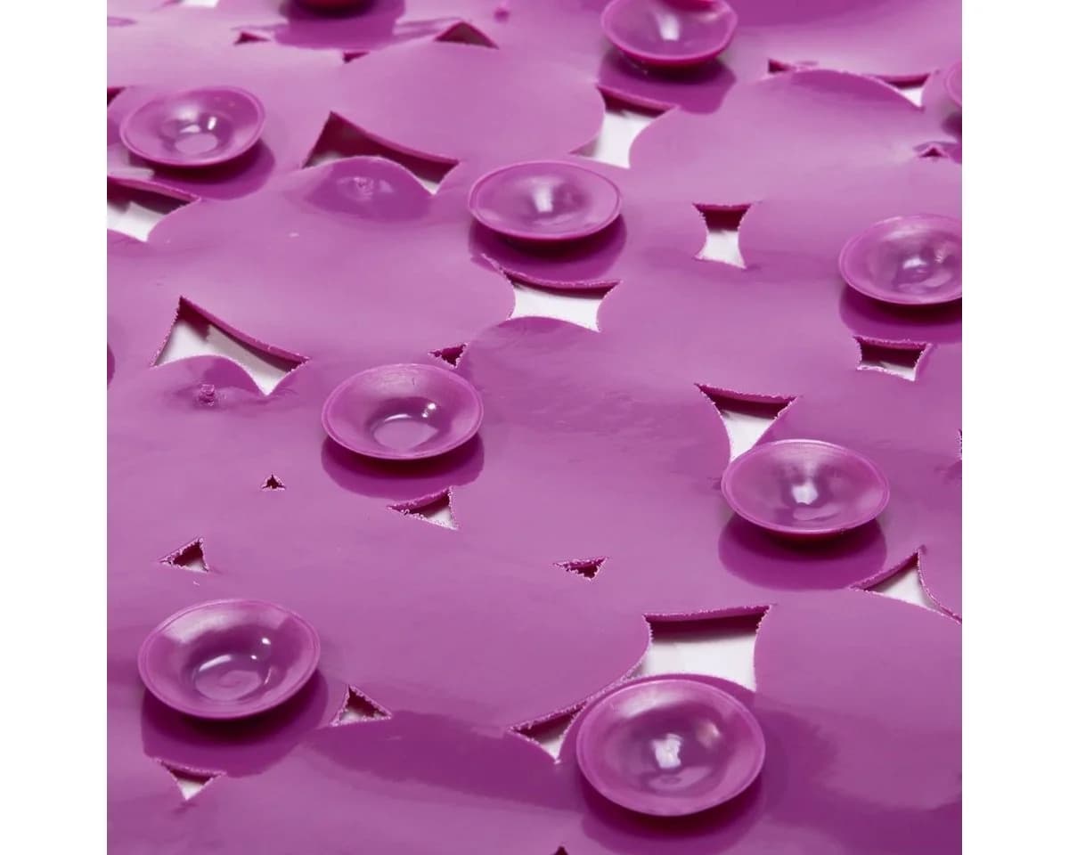 MSV Duschmatte KIESELSTEIN Violett mit Saugnäpfen rutschfest PVC - Bild 3