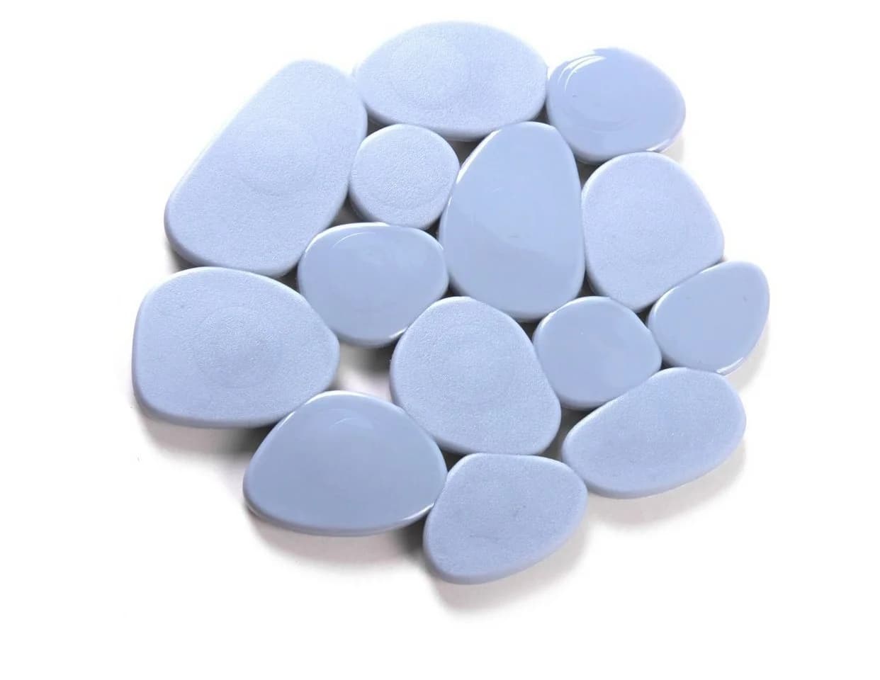 MSV Wanneneinlage KIESELSTEIN 4-tlg. Anti-Rutsch-Pads PVC Grau