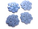 MSV Wanneneinlage KIESELSTEIN 4-tlg. Anti-Rutsch-Pads PVC Grau Bild 2