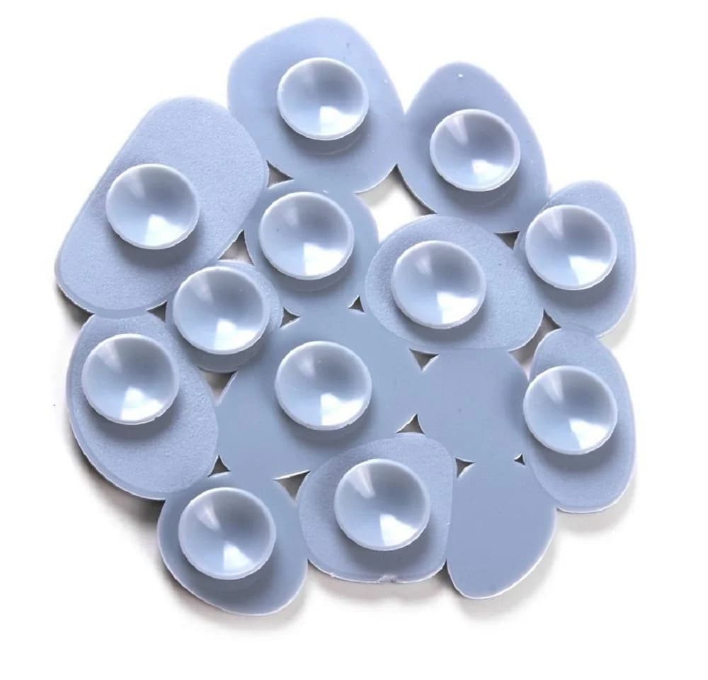 MSV Wanneneinlage KIESELSTEIN 4-tlg. Anti-Rutsch-Pads PVC Grau - Bild 3
