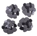 MSV Wanneneinlage KIESELSTEIN Anti-Rutsch-Pads 4-tlg. Schwarz PVC Bild 2
