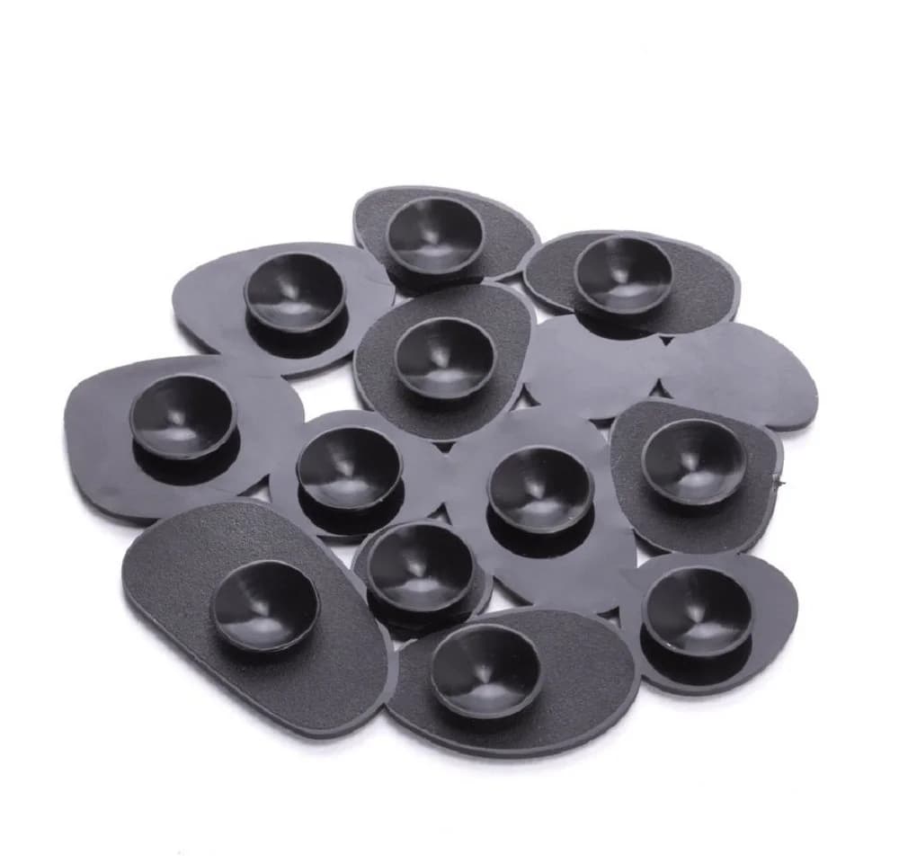 MSV Wanneneinlage KIESELSTEIN Anti-Rutsch-Pads 4-tlg. Schwarz PVC - Bild 3