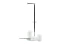 MSV Toilettenpapierhalter BERGAMO 3-in-1 WC Standgarnitur Edelstahl Weiß Bild 1