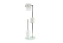 MSV Toilettenpapierhalter BERGAMO 3-in-1 WC Standgarnitur Edelstahl Weiß Bild 2