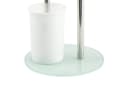 MSV Toilettenpapierhalter BERGAMO 3-in-1 WC Standgarnitur Edelstahl Weiß Bild 4