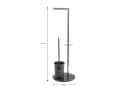 MSV Toilettenpapierhalter BERGAMO 3-in-1 Edelstahl Grau Bild 5