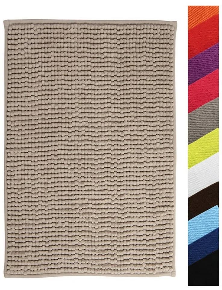 MSV Badematte CHENILLE Polyester Microfaser Anti-Rutsch - Bild 2