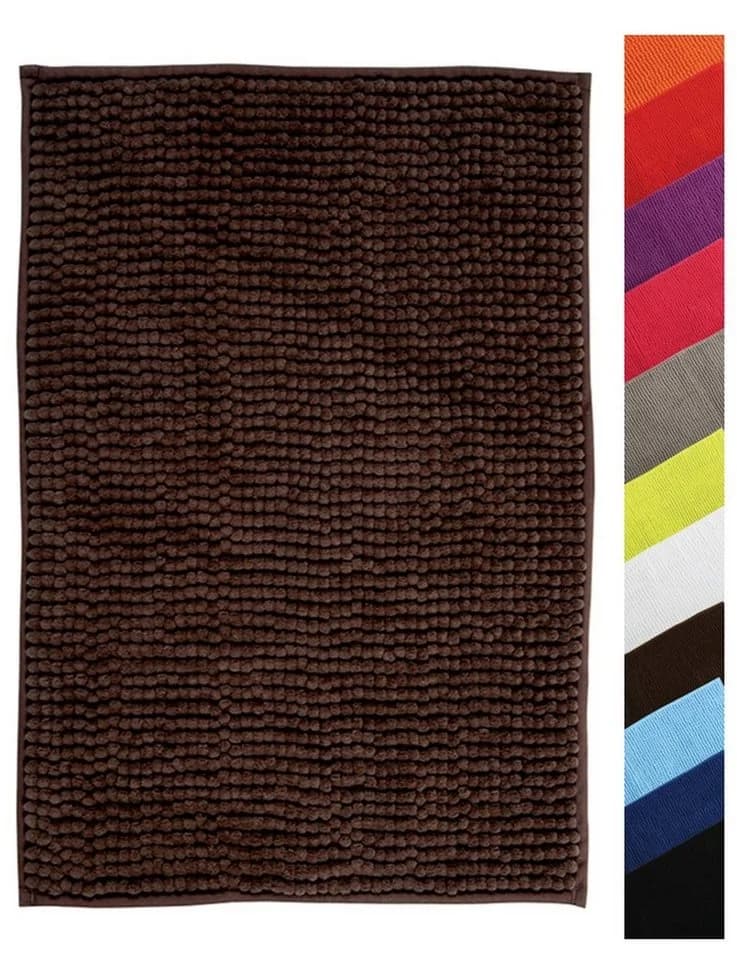 MSV Badematte CHENILLE Polyester Microfaser Anti-Rutsch - Bild 2