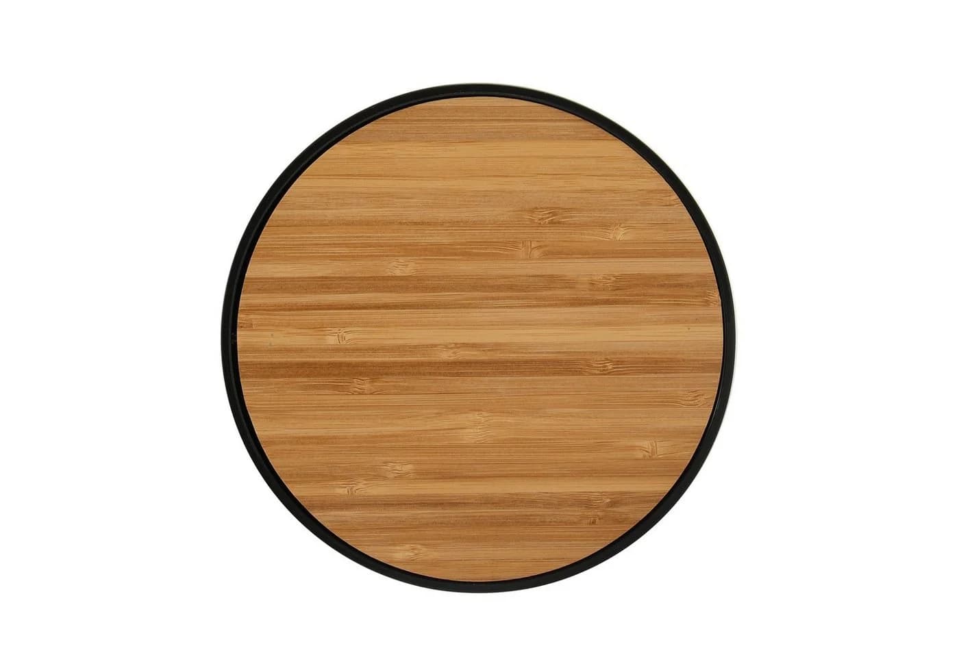 MSV Kosmetikeimer OSLO Design Schwarz Schwingdeckel Bambus - Bild 4