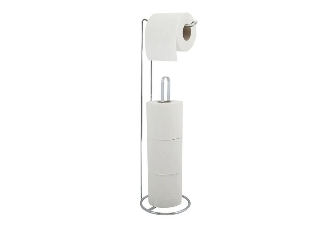 MSV Toilettenpapierhalter AMY verchromt mit Stauraum für 3 Rollen - Bild 2