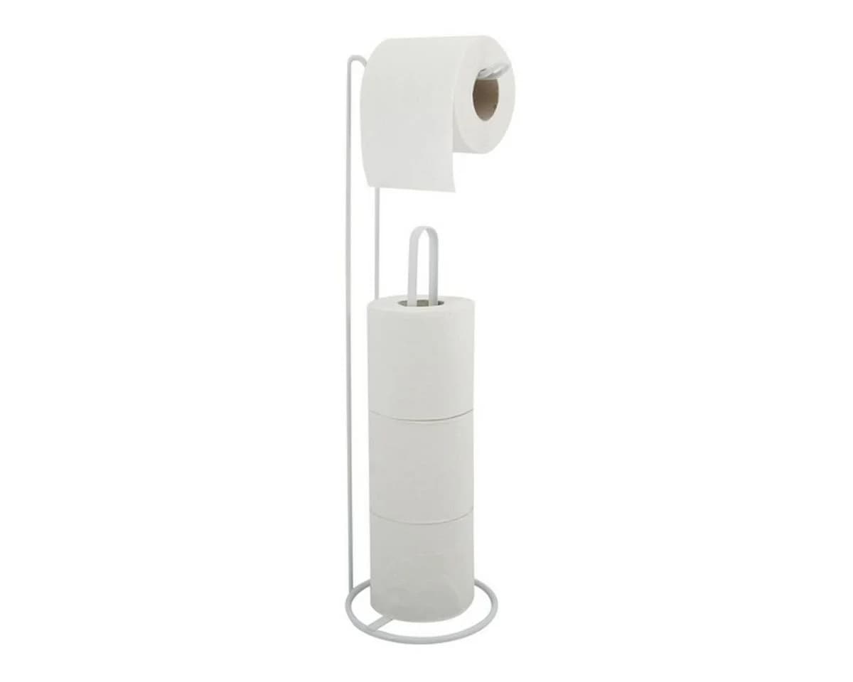 MSV Toilettenpapierhalter AMY freistehend weiß matt mit Ersatzrollenhalter - Bild 2